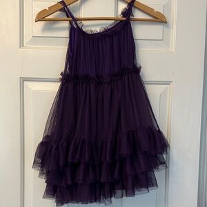 Purple Ruffled Kids Dress